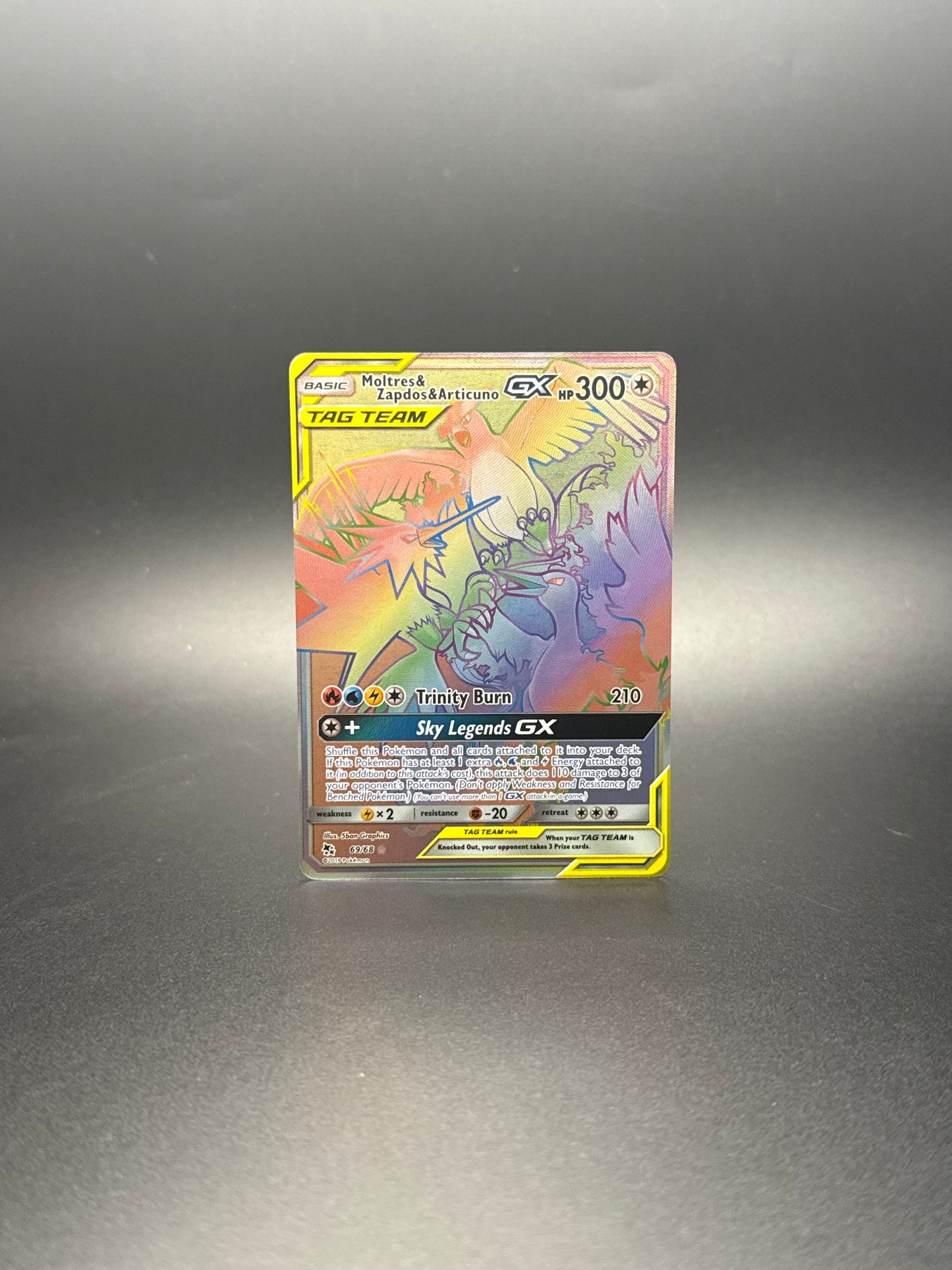 Moltres & Zapdos & Articuno GX Rainbow Hidden Fates