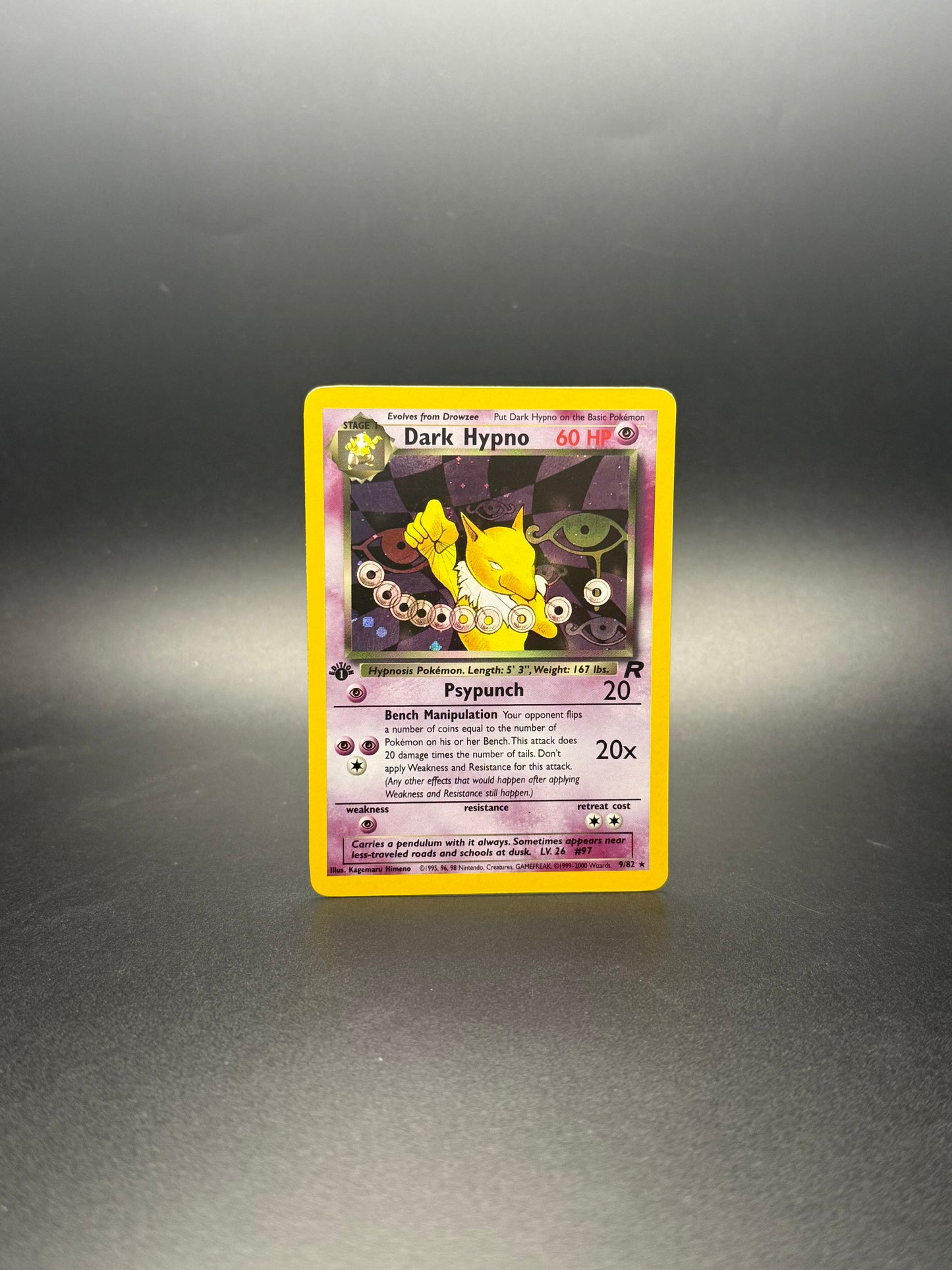 1st Edition Dark Hypno Holo Team Rocket