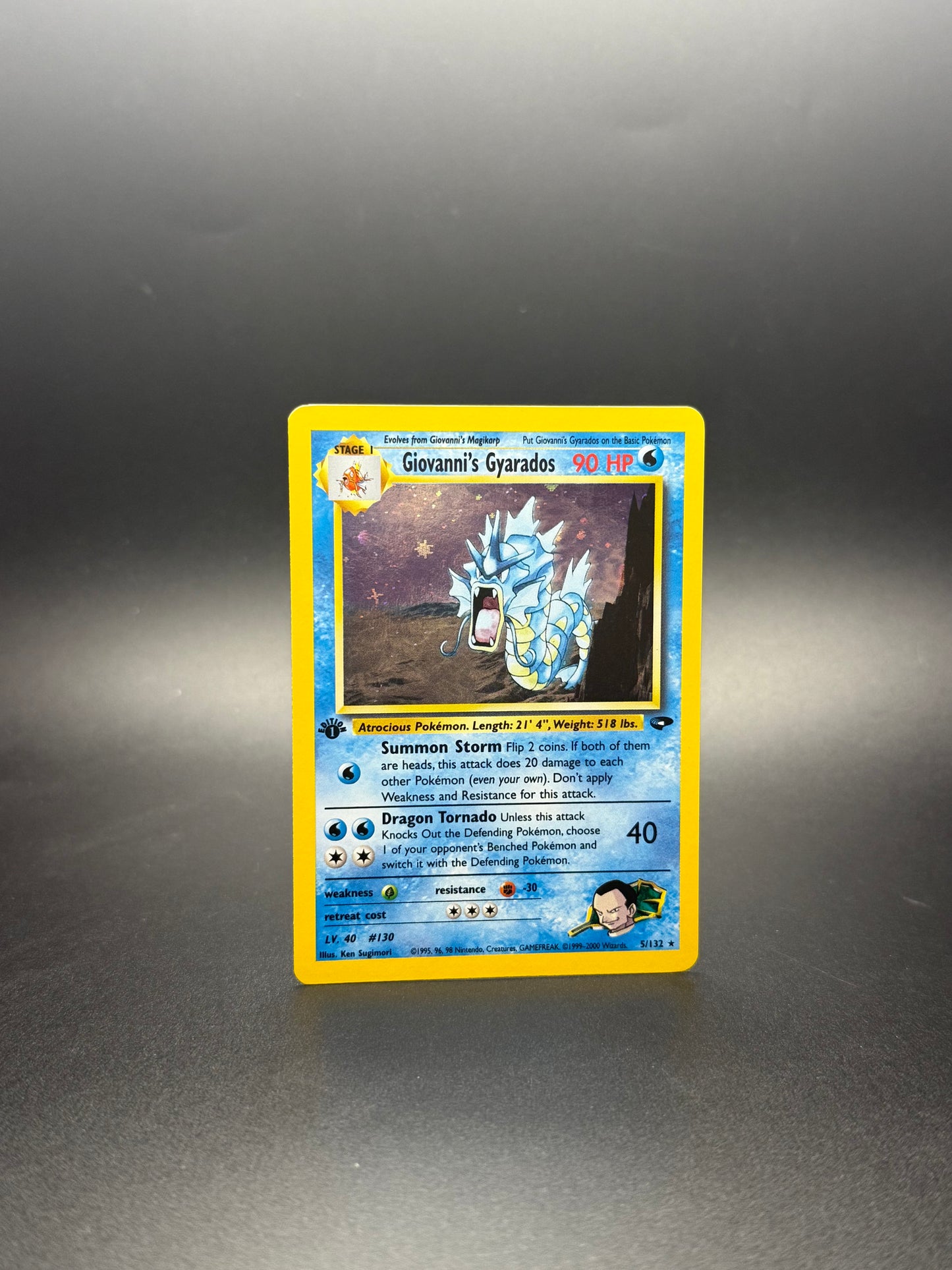 1st Edition Giovanni’s Gyarados Holo Gym Challenge