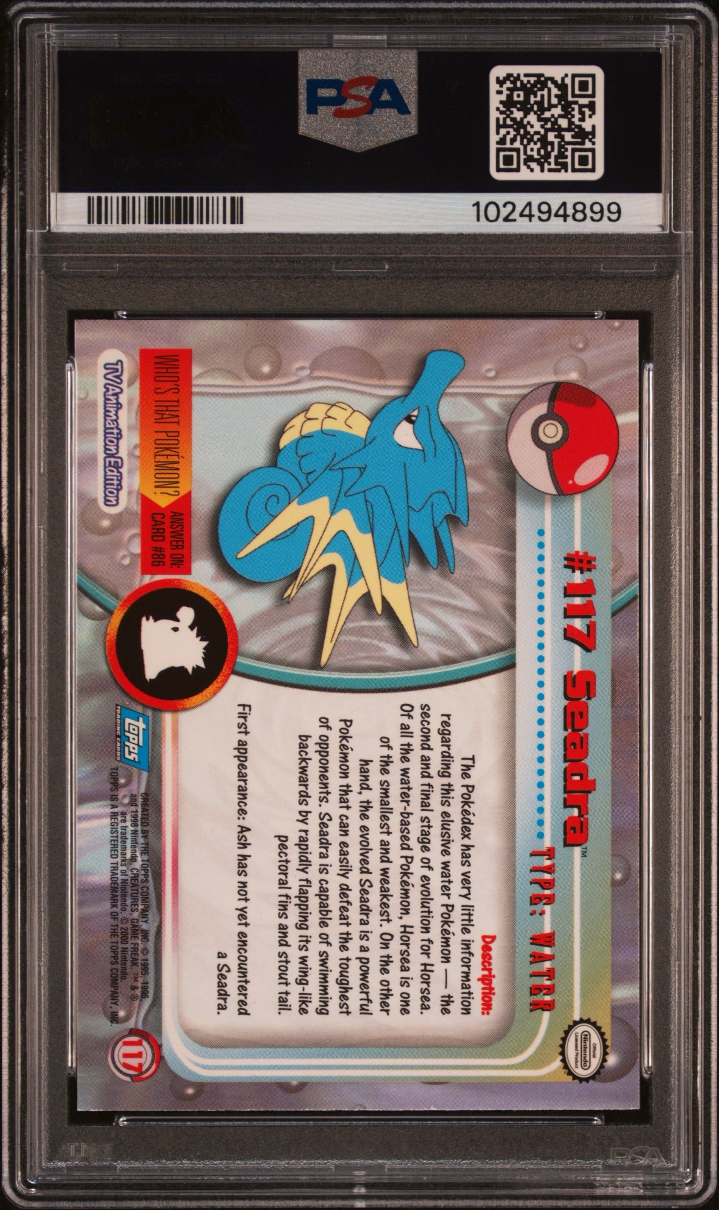 PSA 6 Seadra Rainbow Foil