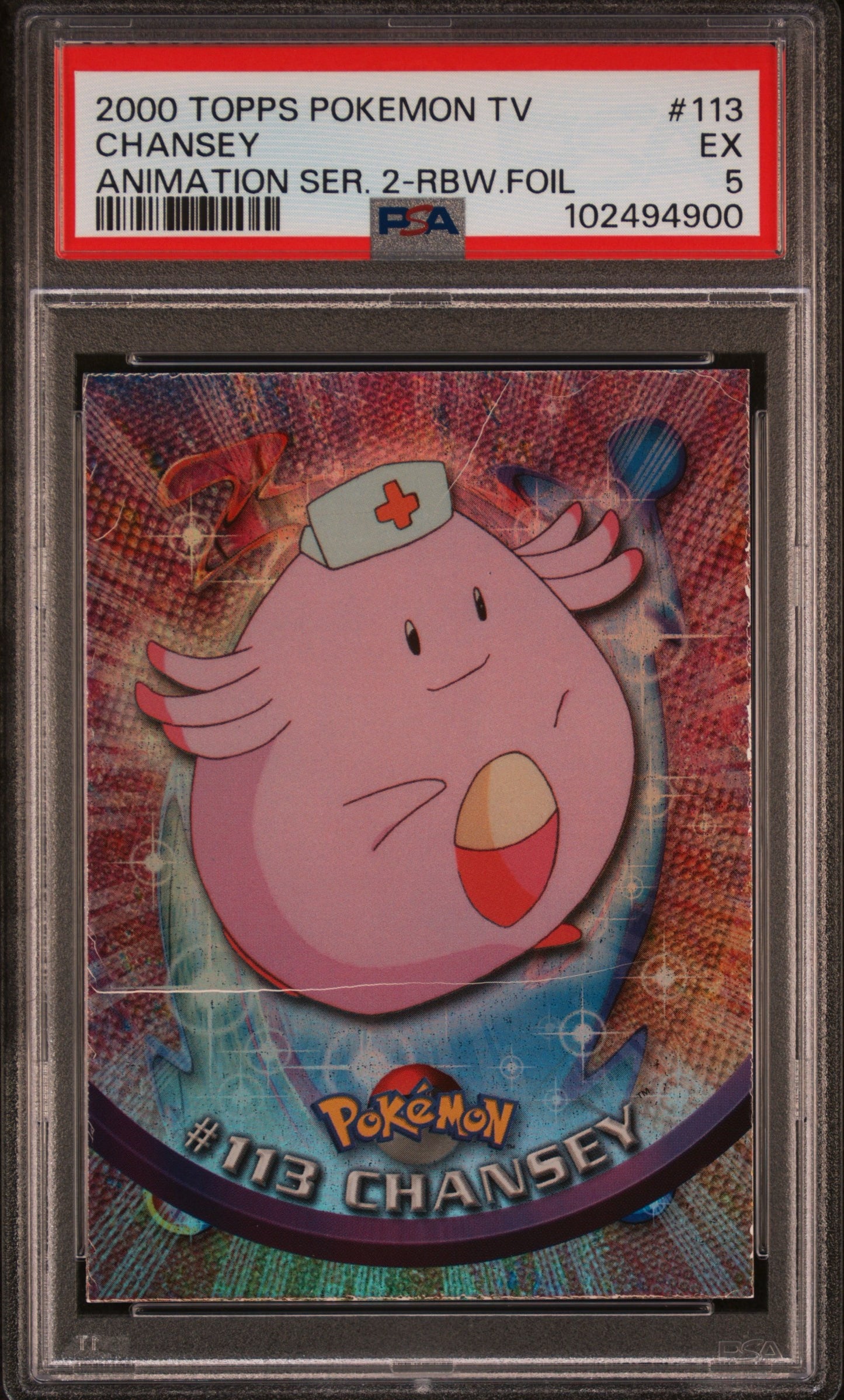 PSA 5 Chansey Rainbow Foil