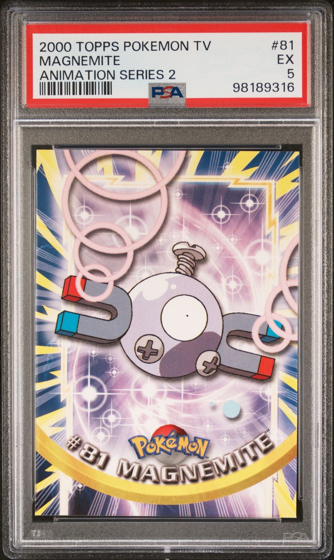 PSA 5 Magnemite Topps Animated Series 2