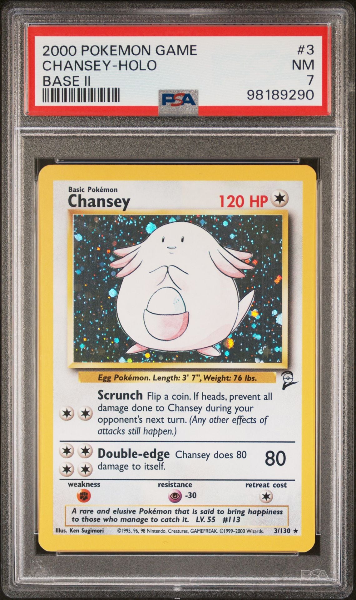 PSA 7 Chansey Base Set 2