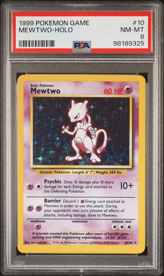 PSA 8 Mewtwo Base Set