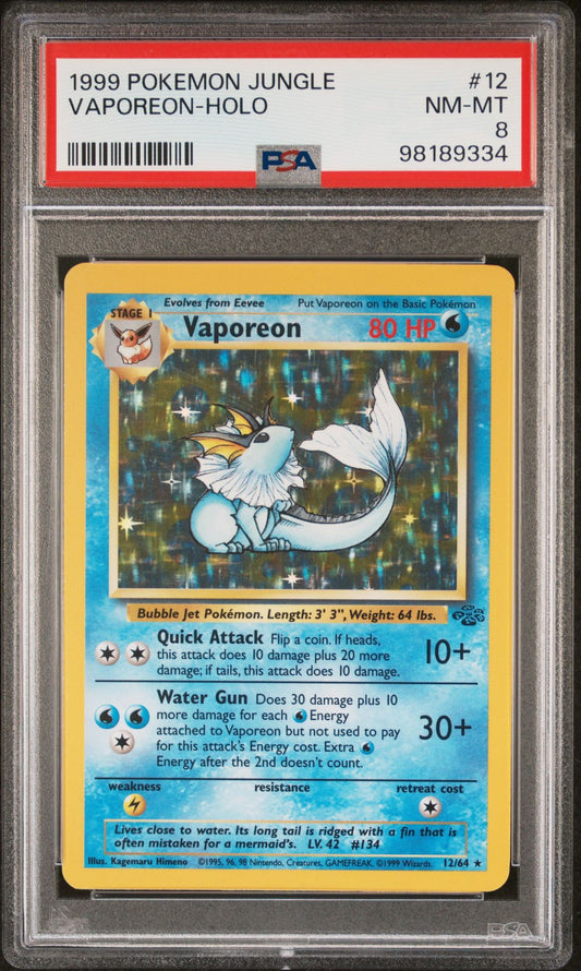 PSA 8 Vaporeon Jungle