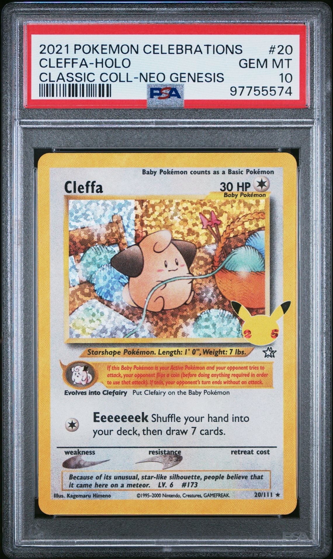 PSA 10 Cleffa Celebrations Classic Collection