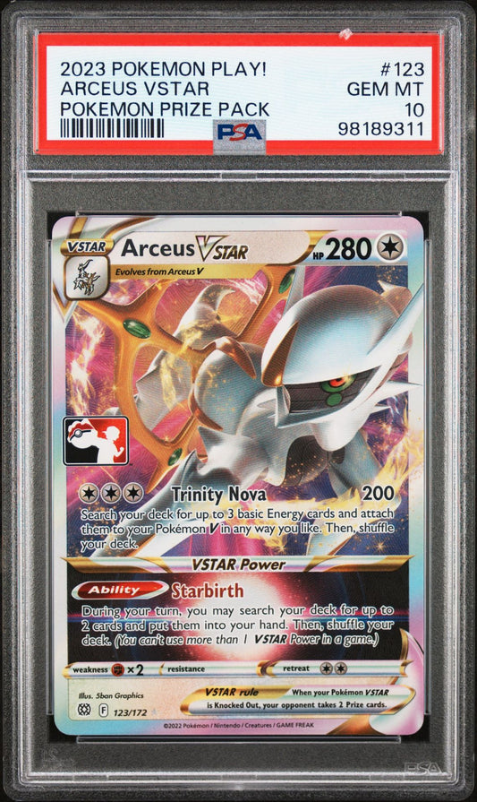 PSA 10 Arceus VSTAR Prize Pack stamp