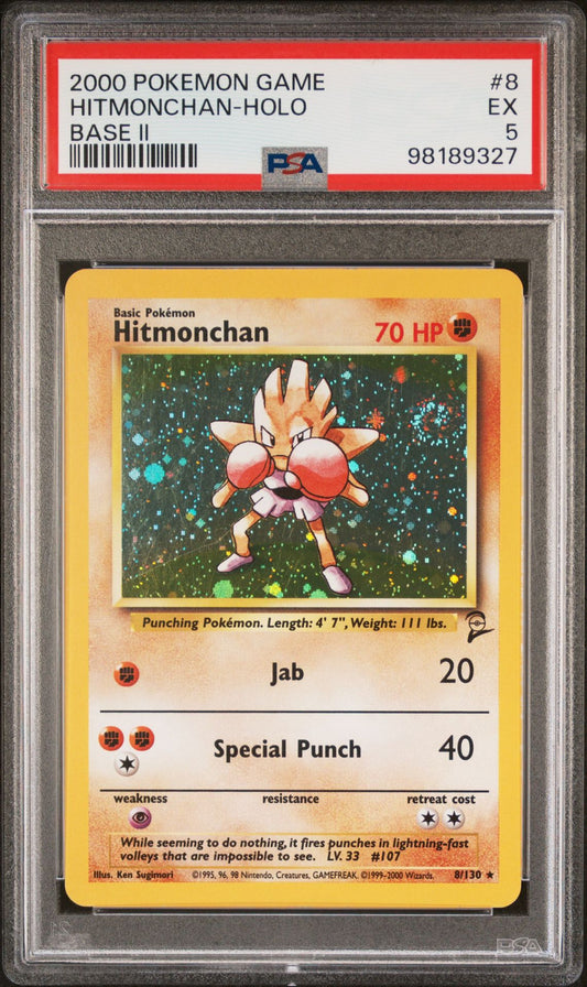 PSA 5 Hitmonchan Base Set 2