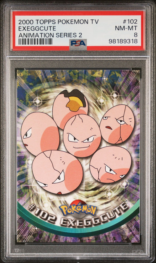 PSA 8 Exeggcute Topps Animated Series 2