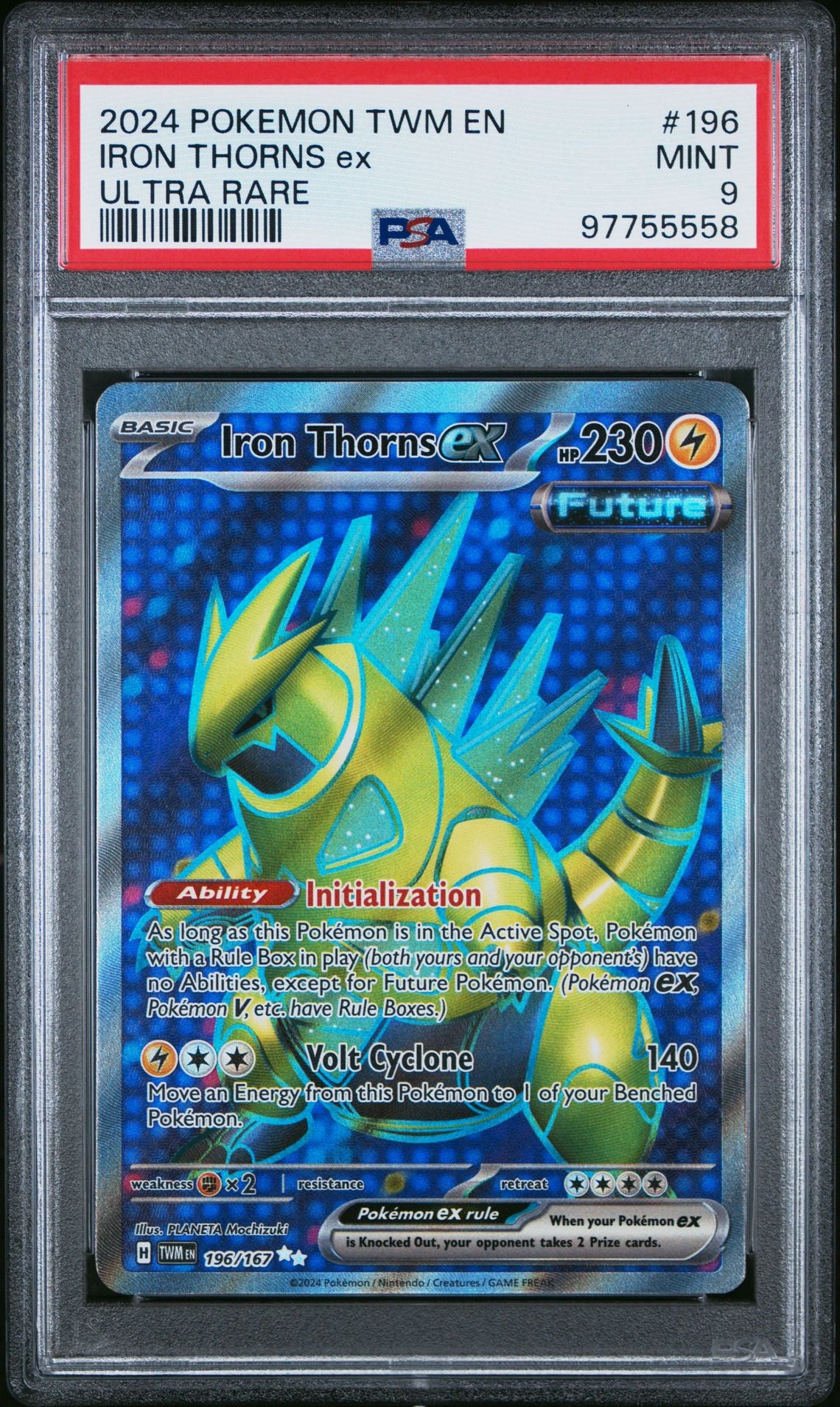 PSA 9 Iron Thorns EX Twilight Masquerade