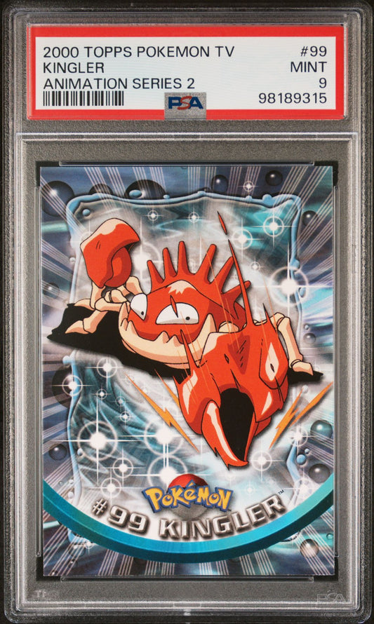 PSA 9 Kingler Topps Animated Series 2