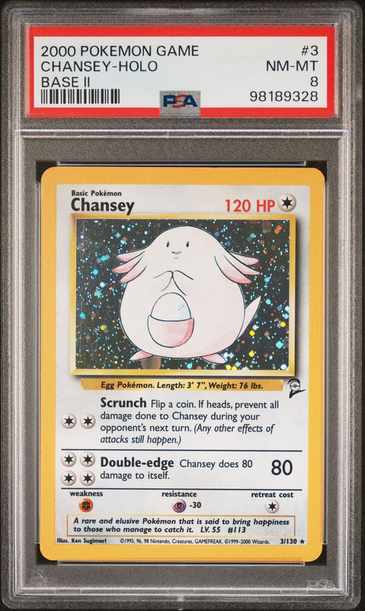 PSA 8 Chansey Base Set 2