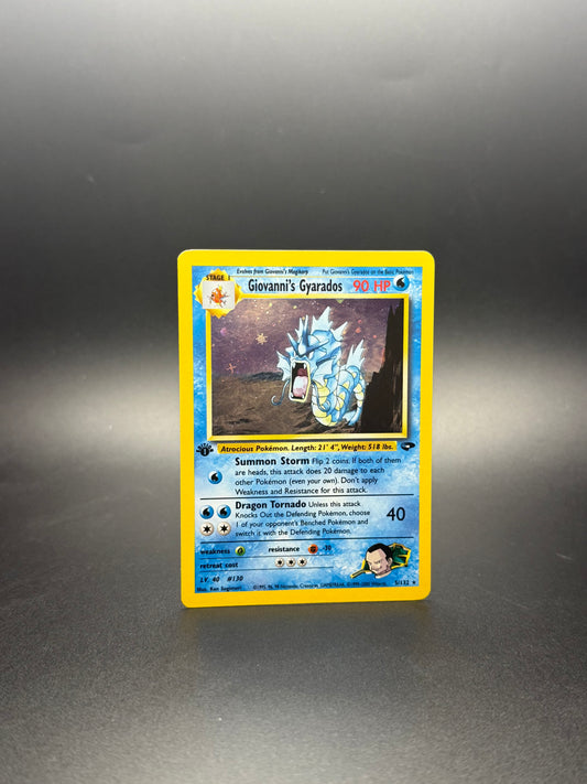 1st Edition Giovanni’s Gyarados Holo Gym Challenge
