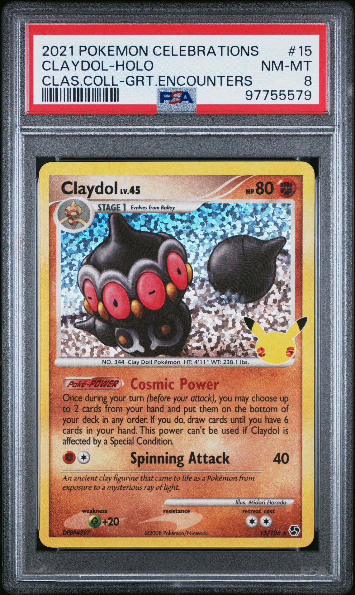 PSA 8 Claydol Celebrations Classic Collection