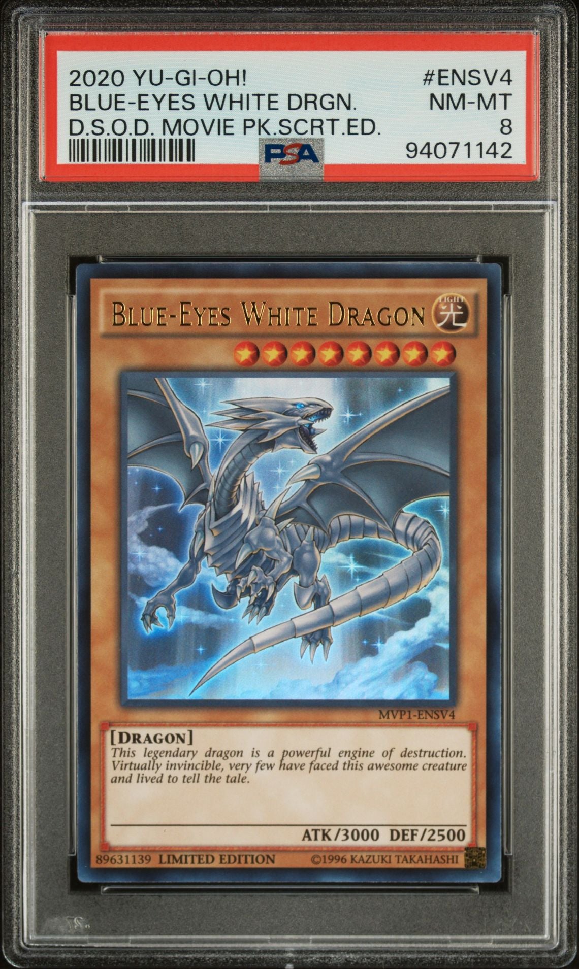 PSA 8 Blue Eyes White Dragon