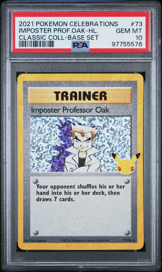 PSA 10 Imposter Professor Oak Celebrations Classic Collection