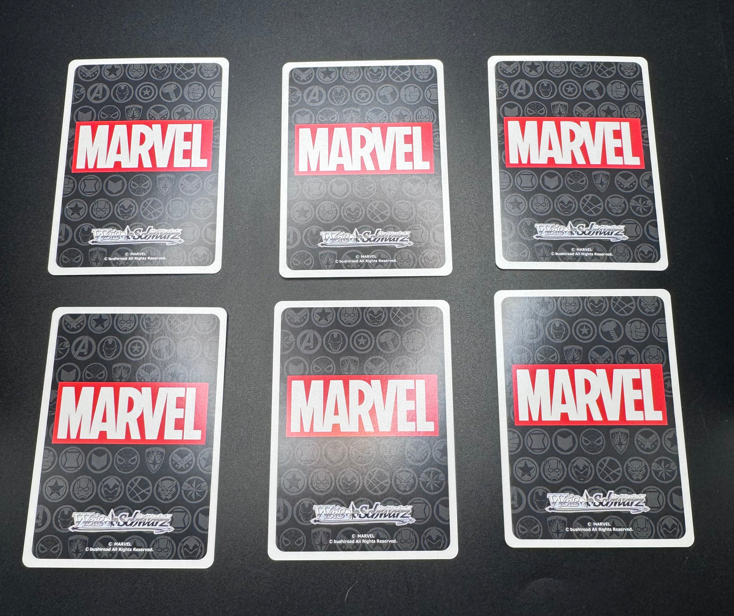 Weis Schwarz Marvel Vol. 2 First and Second Player Box topper set