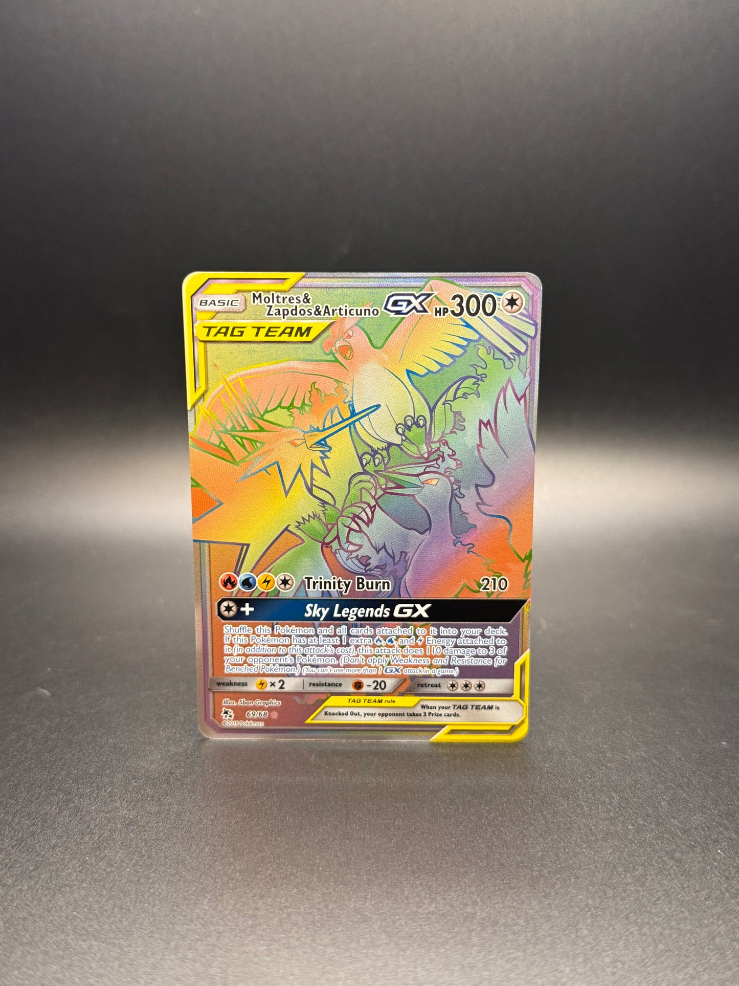 Moltres & Zapdos & Articuno GX Rainbow Hidden Fates