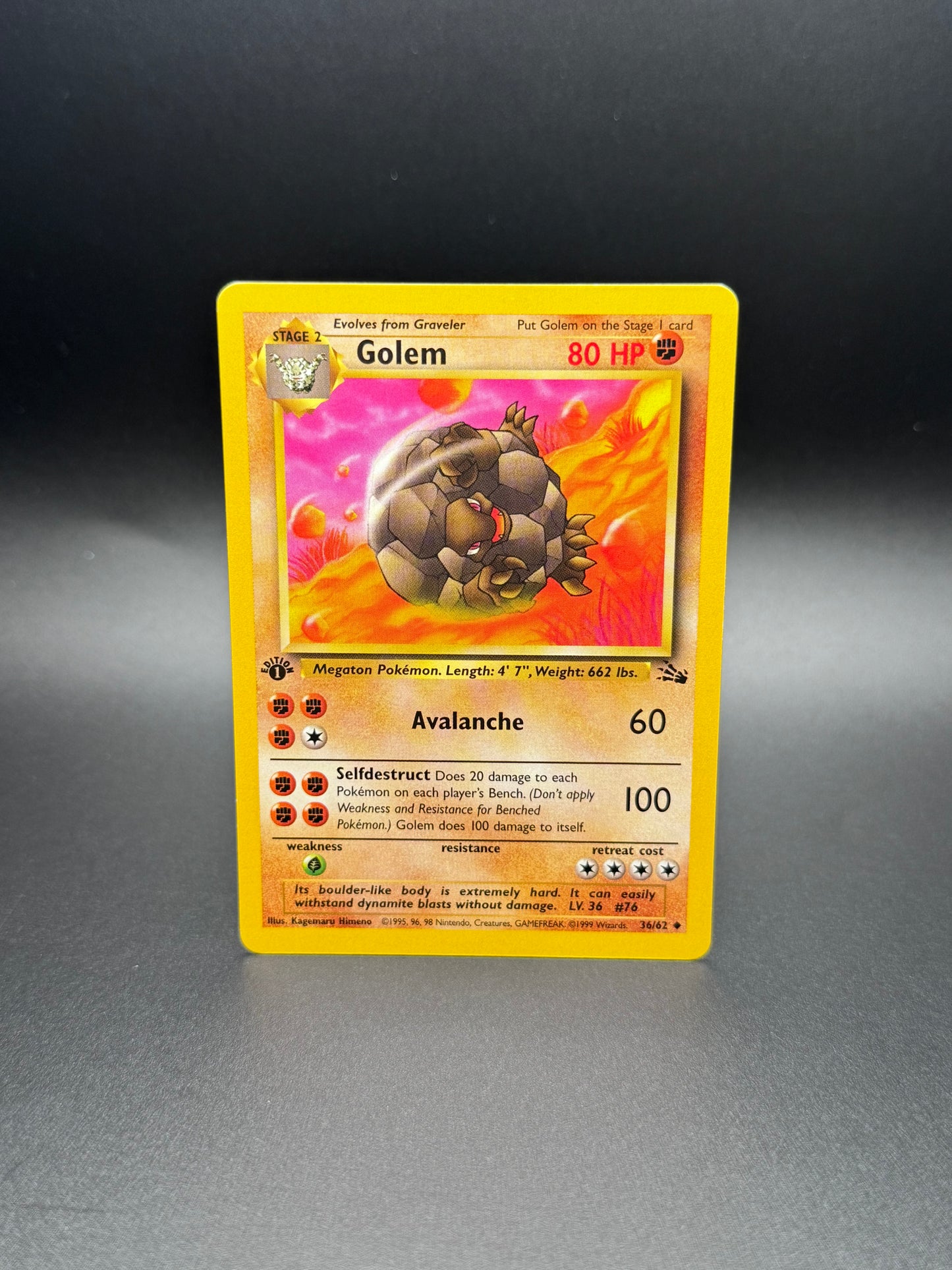 1st Edition Fossil Golem