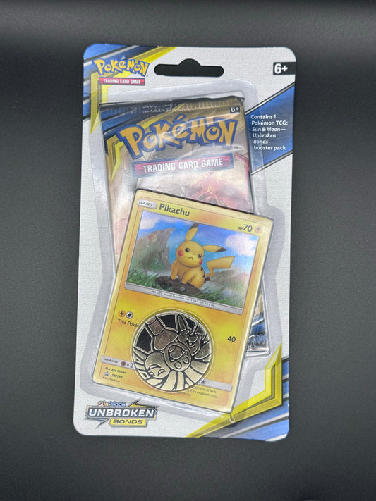 Unbroken Bonds Pikachu Check Lane Blister Booster Pack (Sealed)