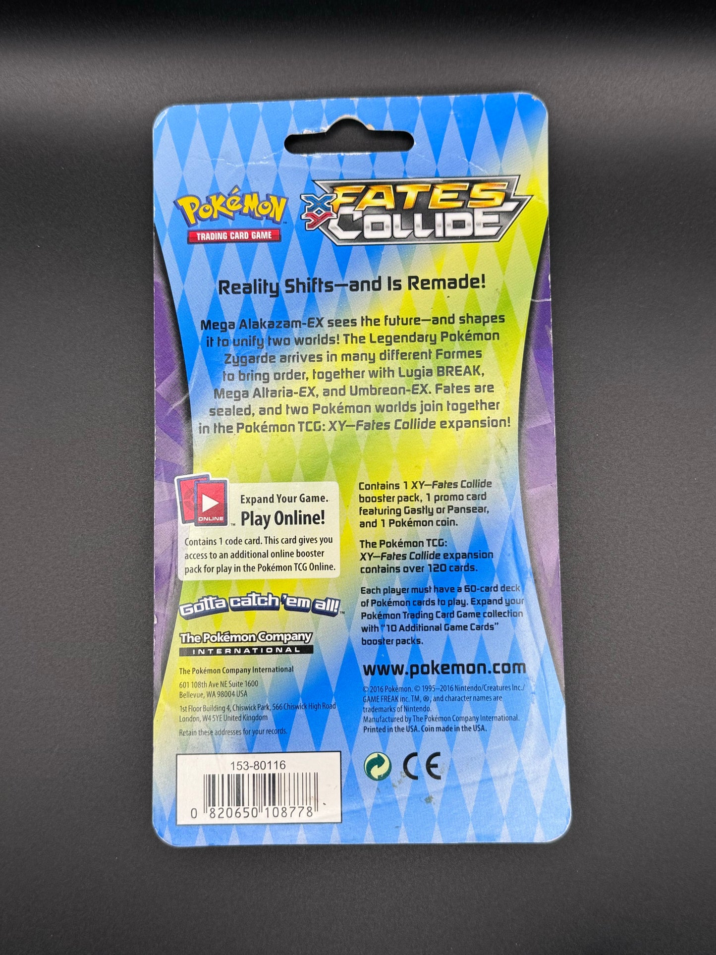 XY Fates Collide Pansear Check Lane Blister Pack