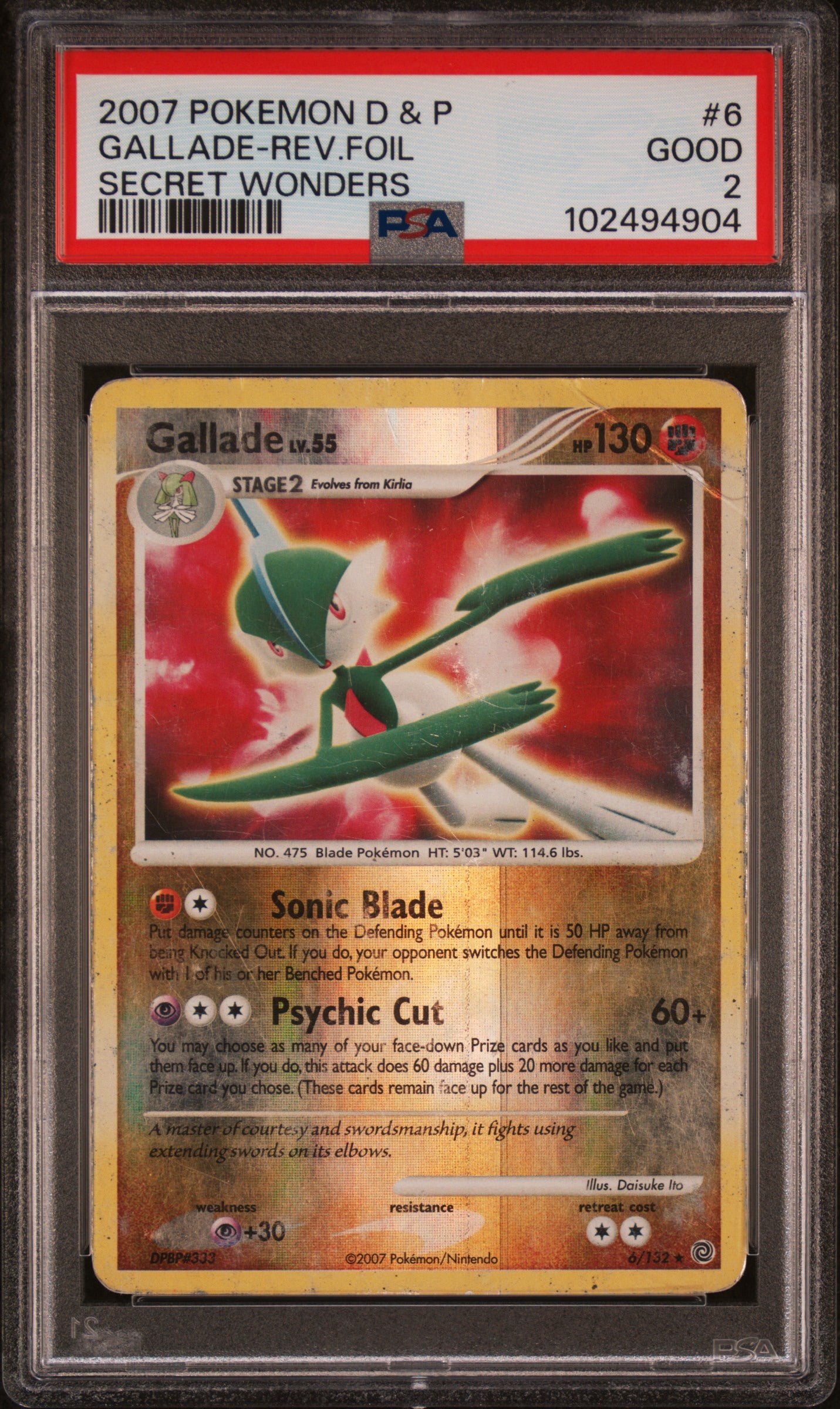 PSA 2 Gallade Reverse holo